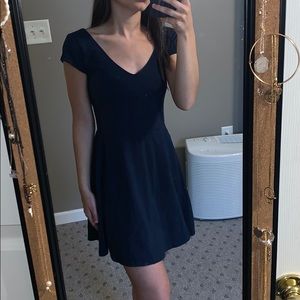 Hollister blue deep V neck dress